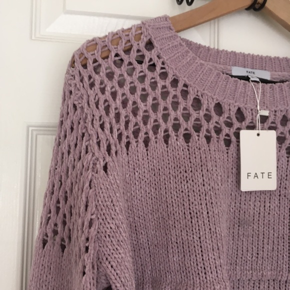 🛍 Lilac Chenille Sweater - Picture 4 of 5